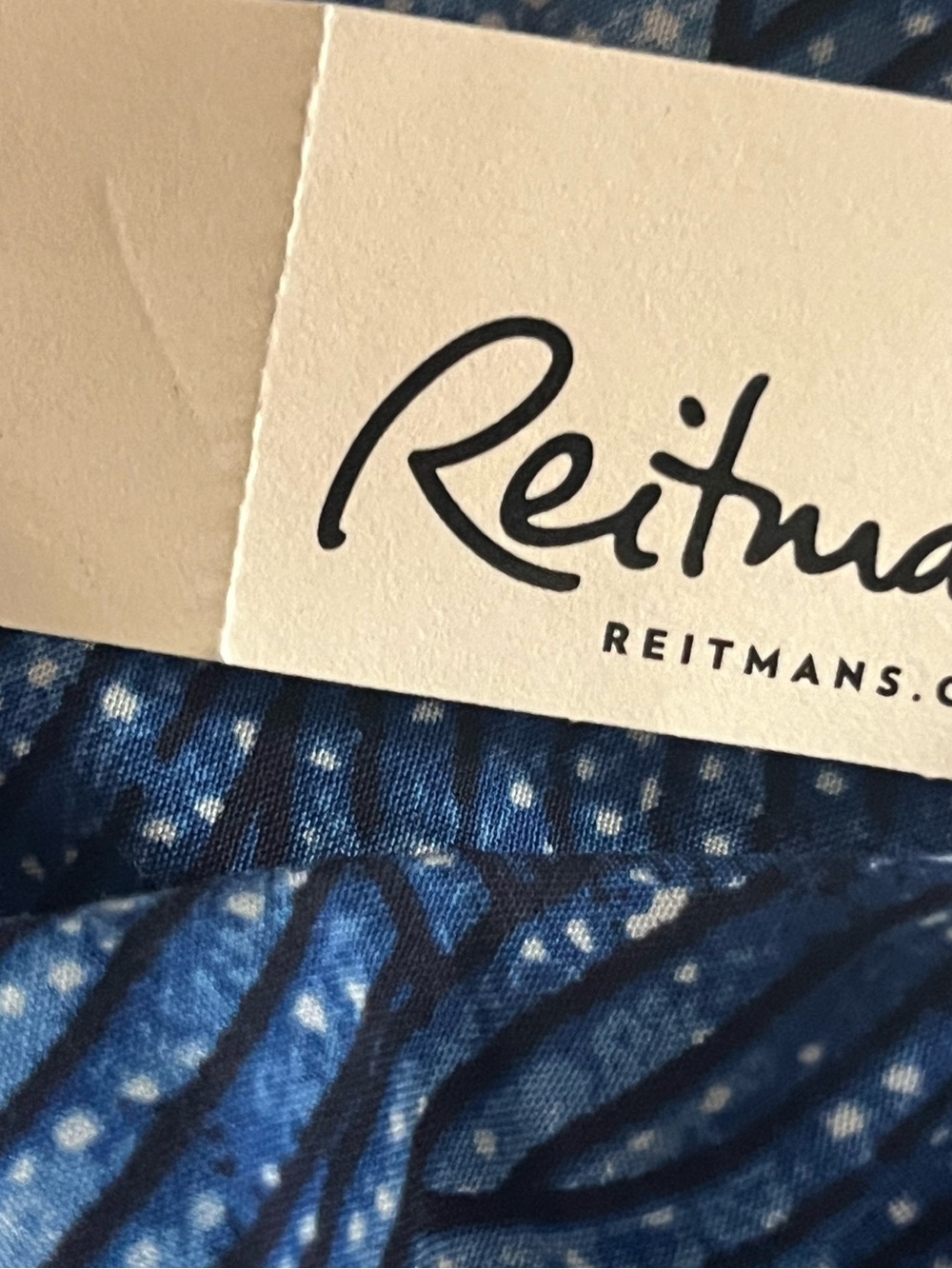 NWT Reitmans Blue Batik Print Halter Neck Midi Dress Large - Picture 5 of 9